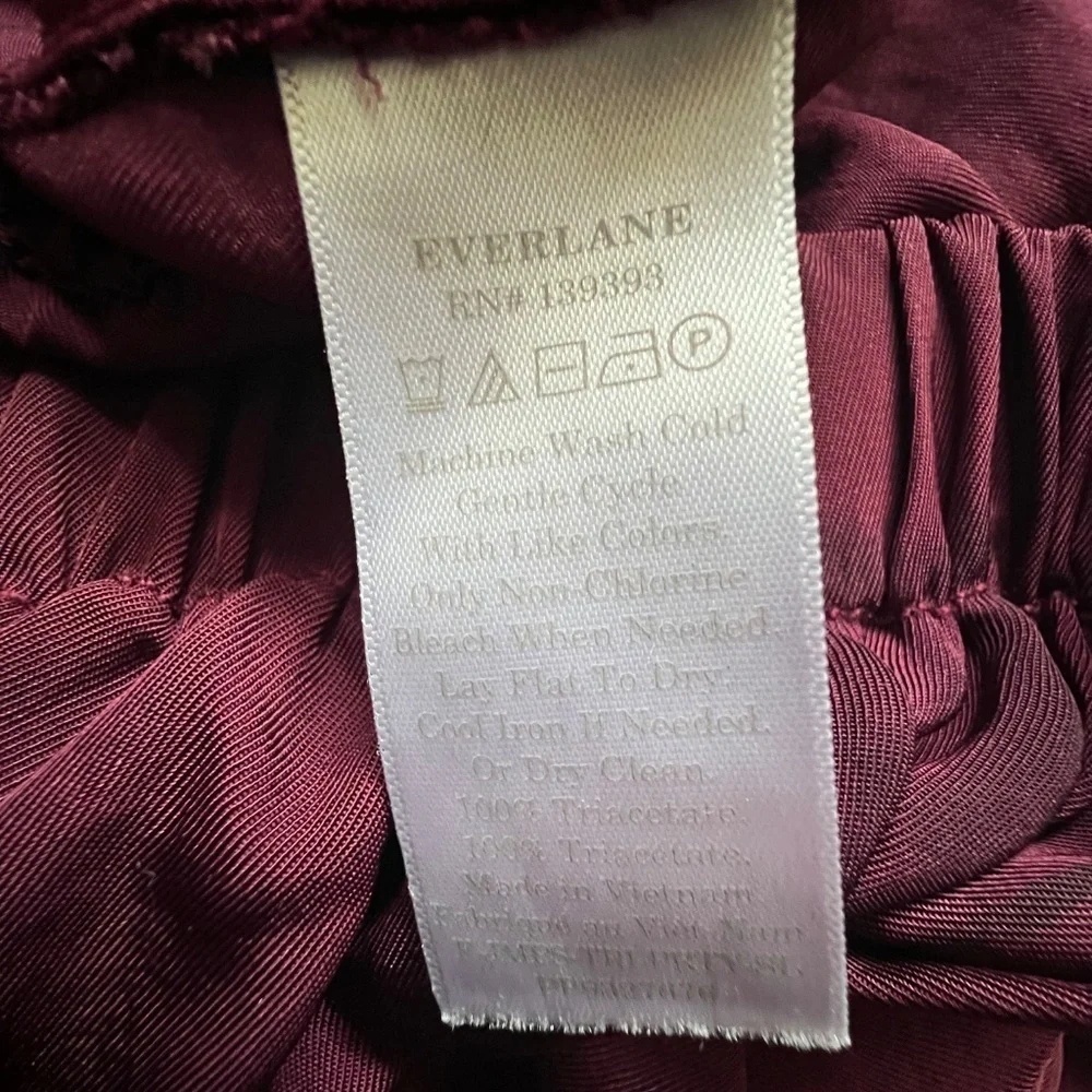Everlane The Party-Of-One Sleeveless Jumpsuit Oxblood Size XS